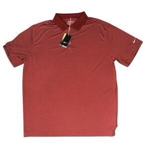 NWT Nike Tour Performance Dri-Fit Red Stripe Birmingham Mayor's Polo Shirt 2XL